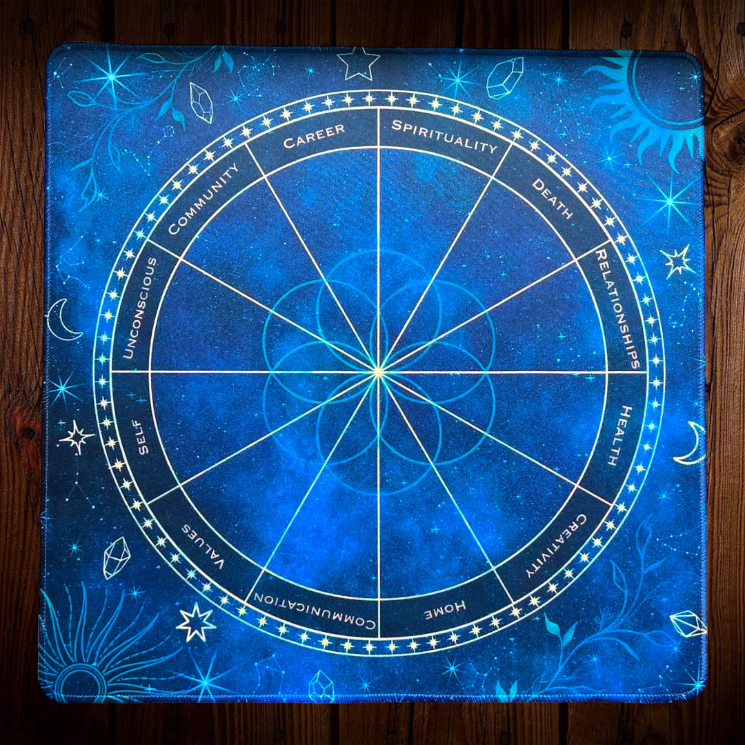 Neoprene Divination Mat - Astrology Wheel – Mystic Midnight